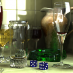 3D Glass Scene Image